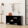 Gossi bancheta pantofar, negru, 103x30x54,5 cm, pal