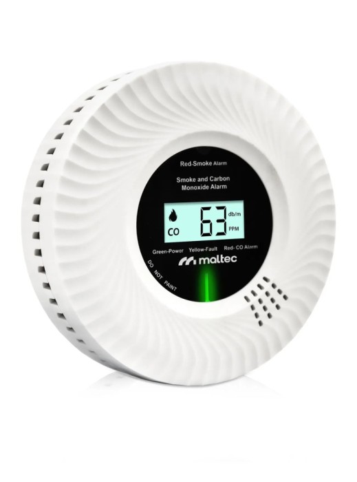 Detector 2 in 1 monoxid de caron si fum SafeSensor5000, afisaj LCD, MalTec 113561
