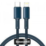 Cablu BASEUS Incarcare Si Sincronizare Date USB Type C - Lightning 1m Albastru, Samsung