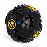 Jucarie pentru caini in forma de minge, Crazy Sound Ball, Plastic, Negru, 11 cm, Oem