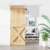 VidaXL Ușă glisantă cu set de feronerie 80x210 cm, lemn masiv de pin 3203224