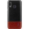 Husa Piele Imak Ruiyi Concise Slim pentru Samsung Galaxy A20 A205 / Samsung Galaxy A30 A305, Neagra - Rosie