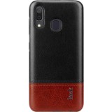 Husa Piele Imak Ruiyi Concise Slim pentru Samsung Galaxy A20 A205 / Samsung Galaxy A30 A305, Neagra - Rosie