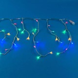 Instalație Lumini LED Perdea, Model Extensibil, 200 Becuri, Culoare Multicolor, Lungime 3.90m, Oem