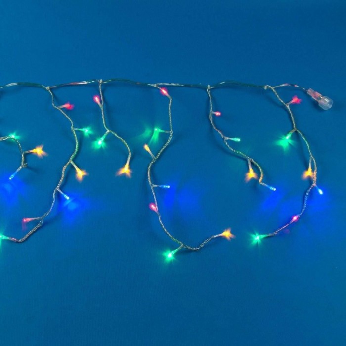 Instalație Lumini LED Perdea, Model Extensibil, 200 Becuri, Culoare Multicolor, Lungime 3.90m
