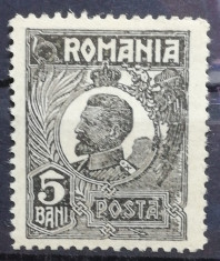 ROMANIA 1918 LP 72 Bust mic 5 Bani MNH foto