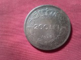 Moneda Romania 200 lei 1945 Mihai I , cal. F.Buna