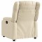 Fotoliu rabatabil electric, crem, material textil - 5