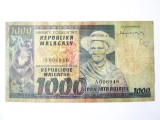 Cumpara ieftin Rara! Republica Malgasa/Madagascar 1000 Francs/200 Ariary 1974 la cel mai mic pret