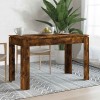 VidaXL Masă bucătărie, stejar afumat, 120x60x76 cm, lemn prelucrat