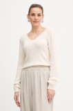 Morgan pulover din amestec de l&acirc;nă de alpaca culoarea bej, light, MCHEPA