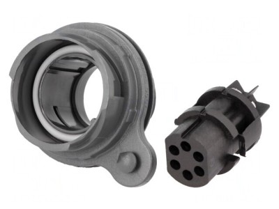 Conector Circular Soclu Mamă 6 PIN Buccaneer 7000 Nichelat foto
