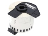 Etichetă Autoadezivă Albă 62mm x 30,48m Neagră DK-44205