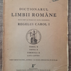 Dictionarul limbii romane// tomul II, partea II, fascicula II, 1940