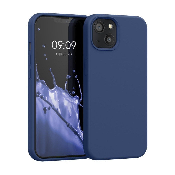 Husa Kwmobile pentru Apple iPhone 13, Silicon, Albastru, 55878.116