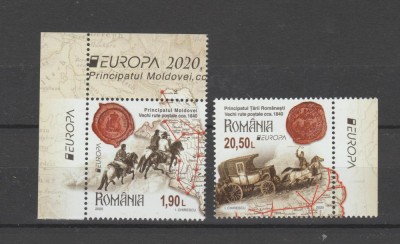 ROMANIA 2020 -EUROPA - Vechi rute postale--Serie 2 timbre LP.2280 MNH foto