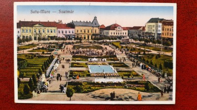 Satu-Mare-Piata centrala-ed.1931-C.P.circ.- RARA foto