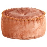 Fotoliu puf rotund, ruginiu, 40 x 20 cm, catifea