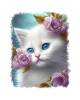 Sticker decorativ, Pisica, Roz, 70 cm, 6786ST, Oem