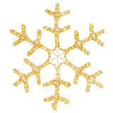 Figurina Craciun, fulg de zapada, 144 LED-uri alb cald, 59x59cm