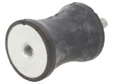 Atenuator vibrații ELESA GANTER M8 &Oslash;40mm, 50mm lungime, 825N, gumă