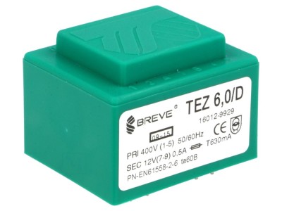 Transformator &amp;Icirc;ncapsulat 6VA 12V 500mA PCB foto