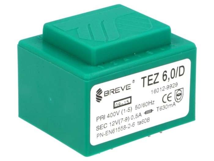 Transformator &Icirc;ncapsulat 6VA 12V 500mA PCB
