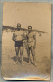 AD 557 C. P. VECHE FOTO - PRIETENI LA PLAJA MAMAIA, CONSTATA1931 -CATRE BRAILA, Circulata, Franta, Printata