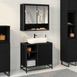 VidaXL Dulap pentru Chiuveta de Baie Stejar negru 65 x 33 x 60 cm