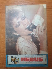 revista rebus 15 februarie 1990-revista de divertisment-1 singur rebus completat
