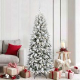 VidaXL Brad de Crăciun artificial cu 300 LED Alb 73 x 73 x 180 cm 3396050