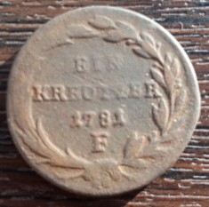(M1056) MONEDA AUSTRIA - 1 KREUTZER 1781, LIT. F foto