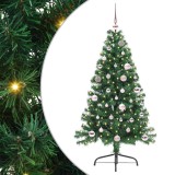 VidaXL Pom de Crăciun artificial pre-iluminat Verde 150 cm PVC 3397000