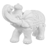 Decorațiune Ceramică Etnică Elefant Alb pentru Grădină, CMCLASS