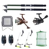 Set pescuit sportiv 2 lansete Ultra Carp 2.7m, proiector solar, 2 mulinete, 2 senzori cool angel