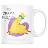 Cana alba personalizata "No drama please", INOVATIX&reg;. 330ml