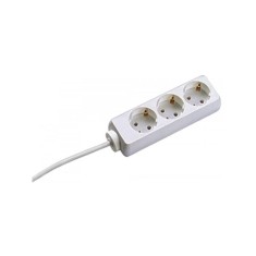 Prelungitor 3 prize fara intrerupator cablu 1.5m alb Bachmann 3842015