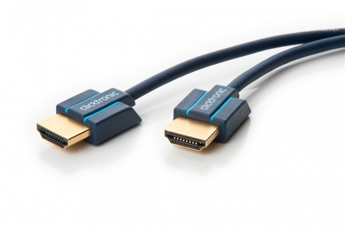 Cablu Profesional ultra-slim 4mm HDMI 0.5m tata-tata ARC Ultra HD 4K 60Hz cu Ethernet OFC AWG34 Clicktronic