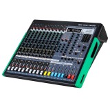 Mixer audio Fugue MD-1206, 12 canale cu USB și Bluetooth, LED indicator, intrări microfon/instrumente, funcție karaoke, efecte, Bluetooth, USB/SD, LCD