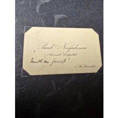 Carte de vizita Paul Negulescu