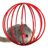 Jucărie Pisică, Model șoricel, Cușcă Sphere, Roșu