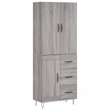 Cumpara ieftin Dulap inalt, gri sonoma, 69,5x34x180 cm, lemn compozit