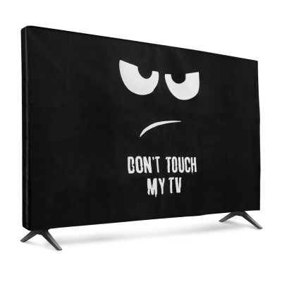Husa de praf pentru televizor 43 inch, Kwmobile, Negru/Alb, Textil, 52797.01 foto