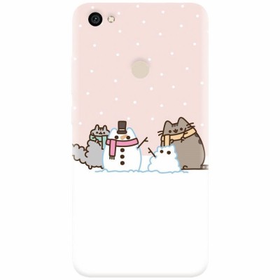 Husa silicon pentru Xiaomi Redmi Note 5A, Cat And Snowman foto