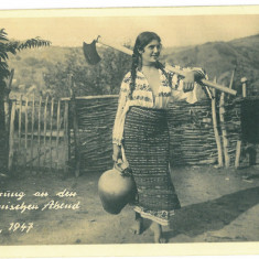 906 - ABRUD, Alba, Ethnic woman, Romania - old postcard, real Photo - unused