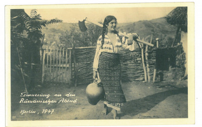 906 - ABRUD, Alba, Ethnic woman, Romania - old postcard, real Photo - unused foto