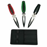 Cumpara ieftin Set trei cutite de aruncat DEPOX&reg;, Three Brothers, multicolor, otel inoxidabil, 18.5 cm