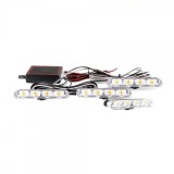 Set 4 Lampi LED Auto 12W, Siguranta Bara Fata, Telecomanda, 3000K, SUV, ATV, Jeep, Tractor, Barca, Lumini Galbene, IP65