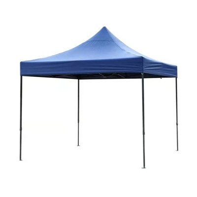 Cort pavilion pliabil, 3x3 m, cadru metal cu panza impermeabila pentru Curte, Gradina, Evenimente, Albastru foto