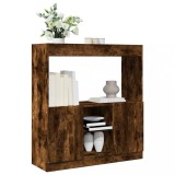VidaXL Dulap &icirc;nalt, stejar fumuriu, 92x33x100 cm, lemn prelucrat